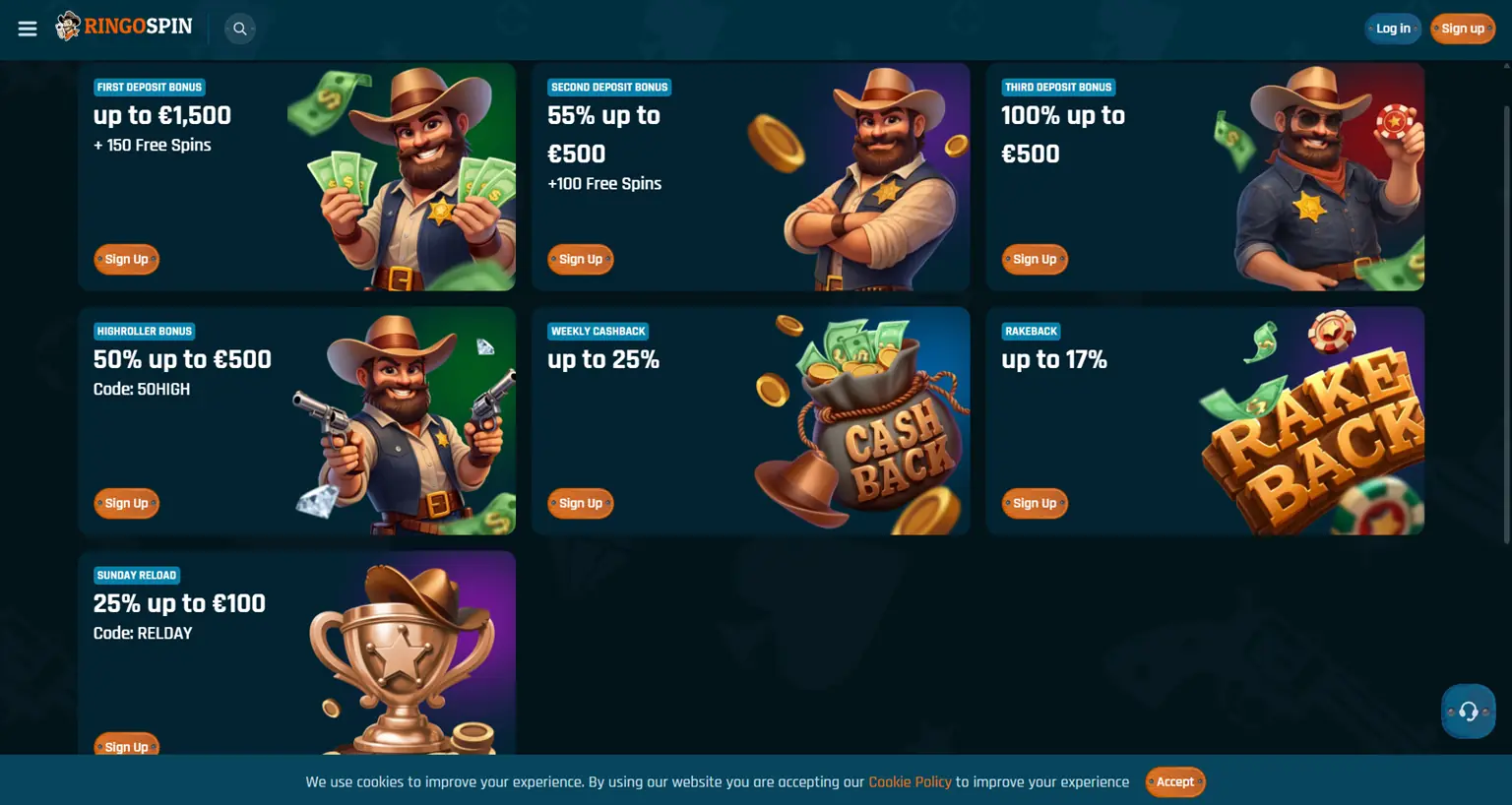 RINGOSPIN bonuses