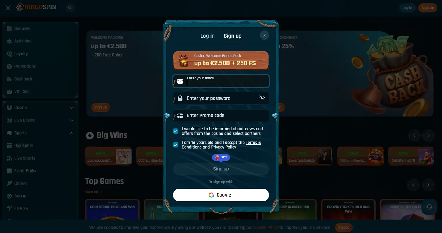 RINGOSPIN registration